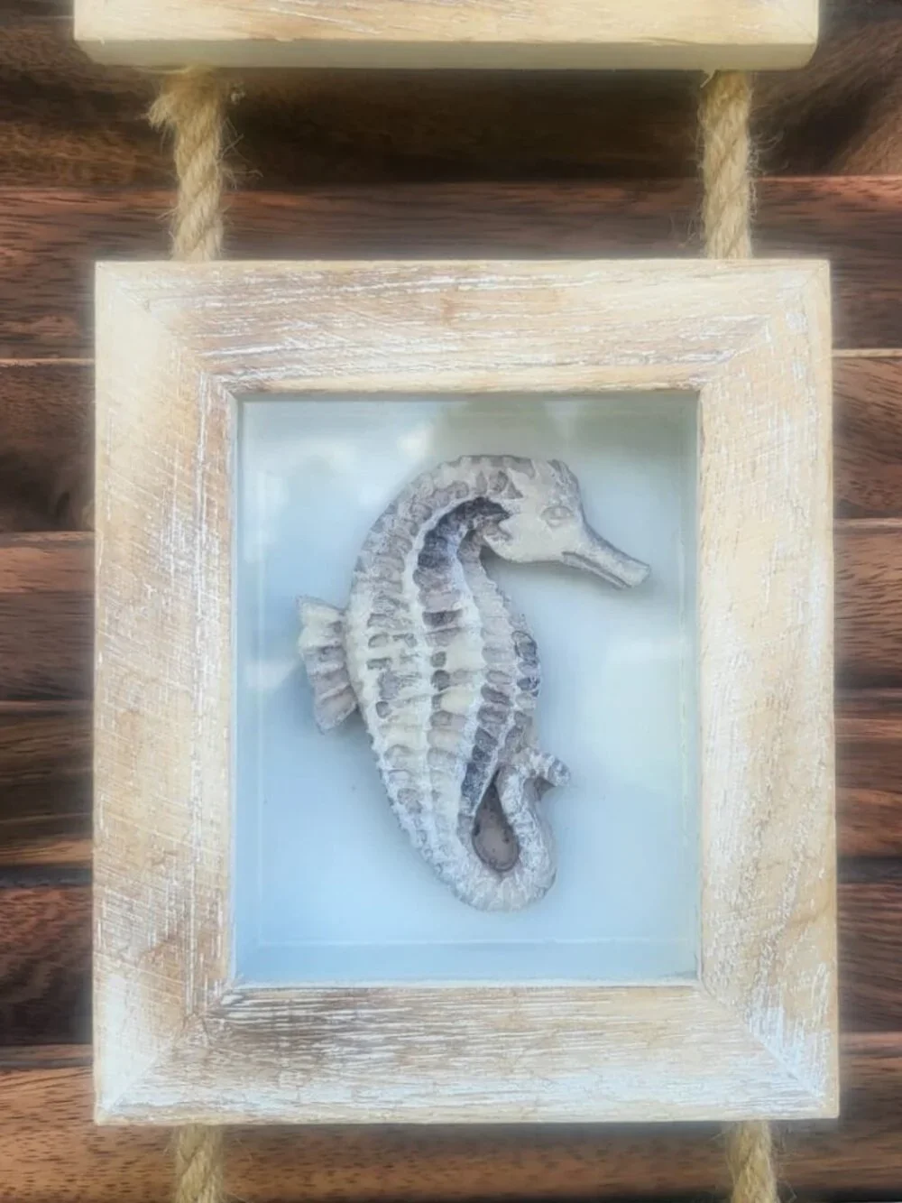 Beach nautical themed 3-piece shadow-box wall hanging